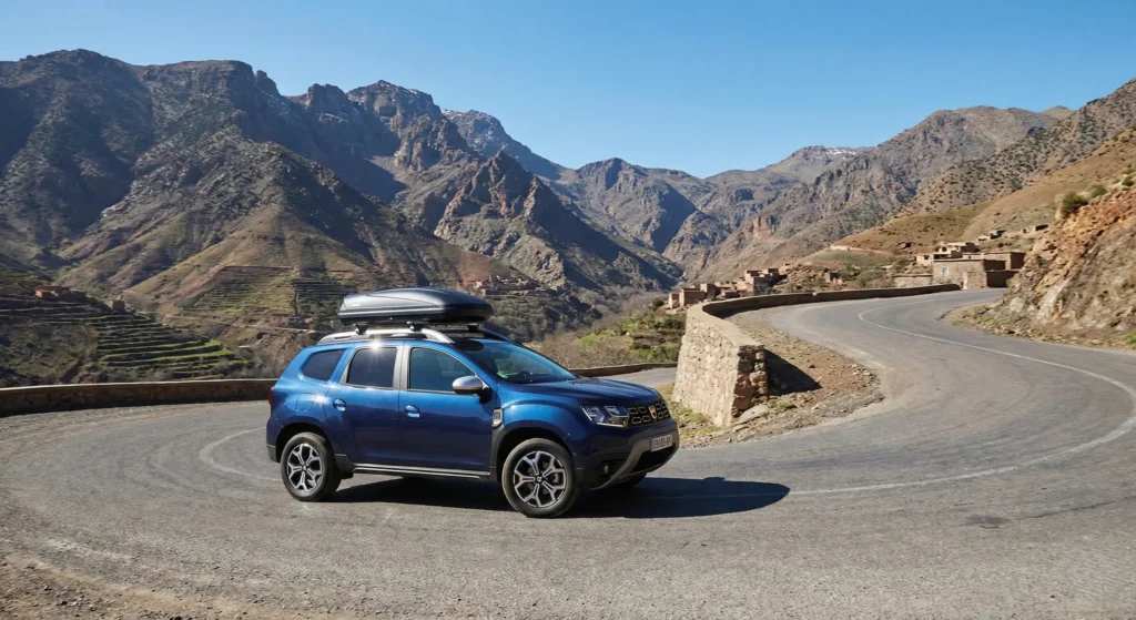 Dacia Duster AWD vehicle perfect for Agadir Morocco mountain road trips with adequate clearance