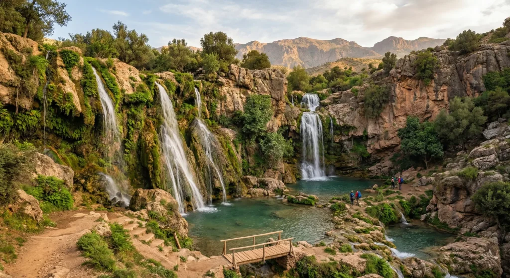 Imouzzer waterfalls Atlas Mountains Morocco reached by Honey Road from Agadir airport