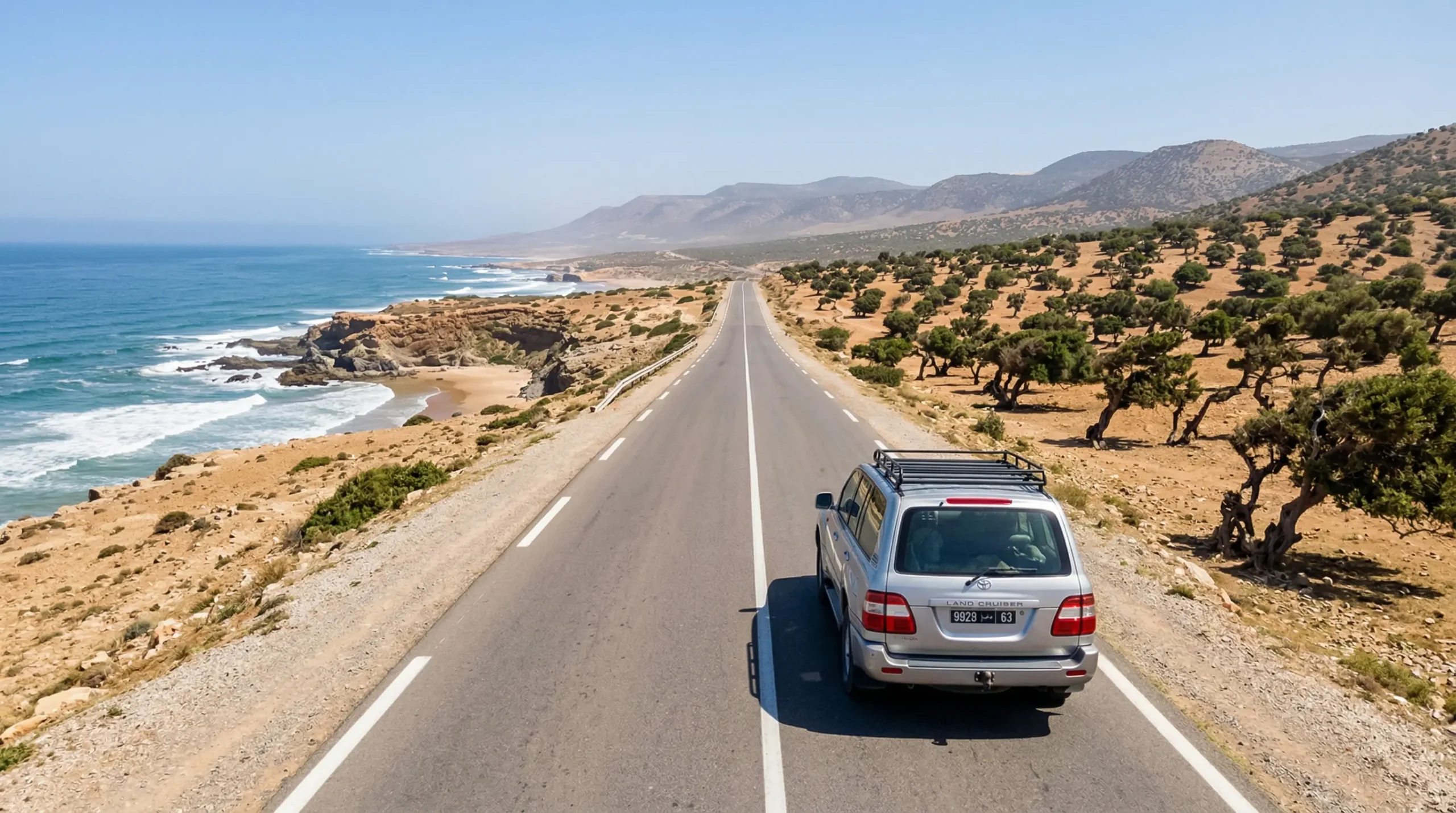 Agadir to Essaouira drive coastal highway N1 route Morocco scenic road trip